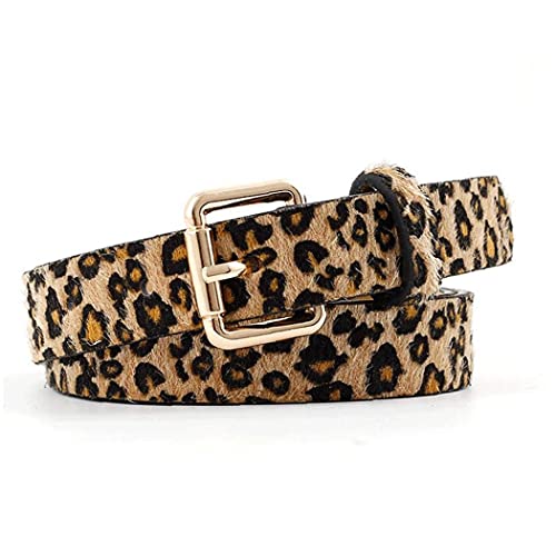 TOSSPER Mesdames Imprimé Léopard en Cuir PU Ceinture Rétro Artificielle Cheval Baudrier pour Les Filles De Femmes