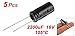Uxcell a11110400ux0104 5 x 2200UF 16V 105C Radial Electrolytic Capacitor, 10 x 20 mm