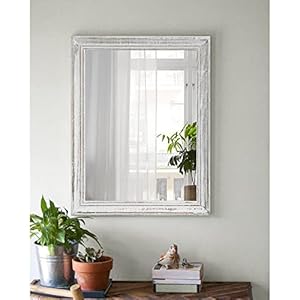 Wall Mirror with Rustic Wood Frame Rectangle Mirrors for Wall Decorative Hanging Mirror for Bathroom Bedroom Farmhouse Living Room Small Wall Mirror with Rustic Wood Frame Rectangle Mirrors for Wall Decorative Hanging Mirror for Bathroom Bedroom Farmhouse Living Room Small