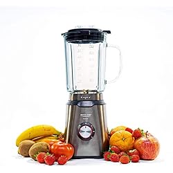 Batidora Americana Barata ECODE Batidora Americana de Vaso Titanblade Evolution, Cuchillas 6 Hojas Titanio, Vaso medidor 40ml, Acero Inoxidable, Jarra Cristal 1890ml Thermosecur, Tapa Superior, Acabado Chrome Bronze ECO-470