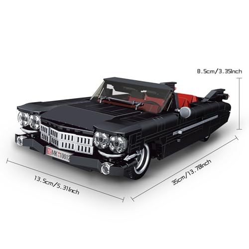 Image of Mould King Sports Car Building Block Kits, MOC Classic Car Model Kit Supercar Racing Model Building Sets, Authentically Detailed Build and Display Model for Home or Office Decor (1245+ Pieces)