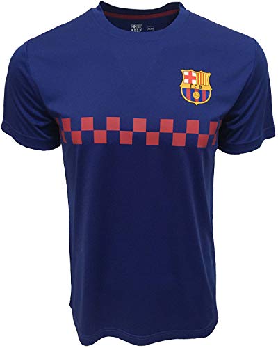FC Barcelona Mens T-Shirt Officially Licenced Cool Dry Active Athletic Jersey Lightweight Sports Performance Top
