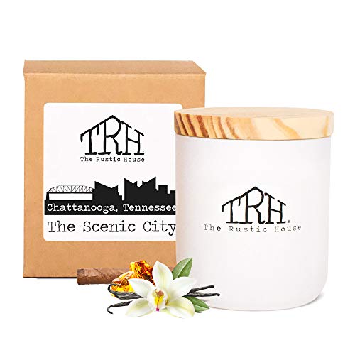 The Rustic House Candles Soy Wax Candle Home Decor | Non Toxic Candles Long Burning Candles | Hand Poured Soy Candle Aesthetic Candles In Glass Container With Wood Lid,The Scenic City #TOP4