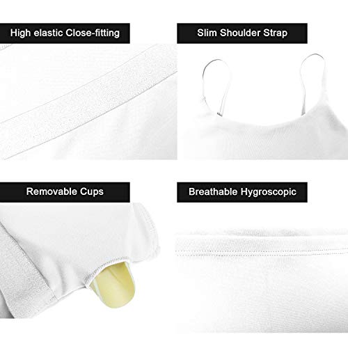 image for GEARDON Sleeveless Crop Camisole Tank Tops Sport Bra Seamless Cami Wor