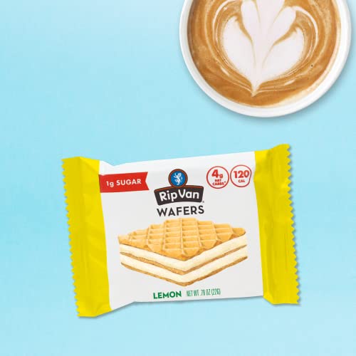 Rip Van Wafels Lemon Cookies, 16 Count, 1G Sugar, 4G Carbs, Vegan, Keto Friendly, Low Calorie thumb #6