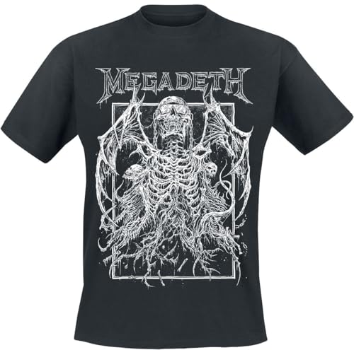 T-shirt Megadeth noir homme à manches courtes et coupe regular standard