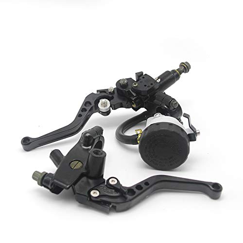 Leve Freno Frizione Moto Leva della pompa della frizione del freno del motociclo Cilindro maestro idraulico Accessori moto 7 / 8quot; Pistone universale Leve Moto (Color : Red)