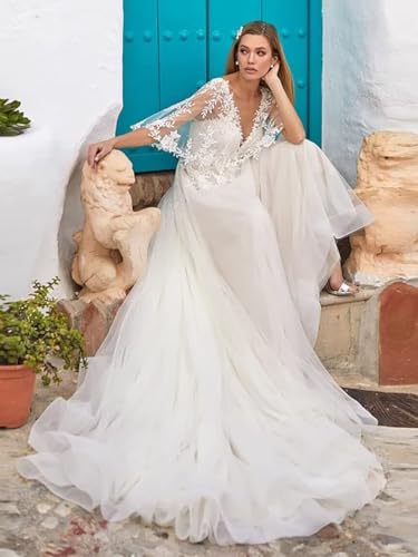 Exquisite Wedding Dresses for Bride 2025 Lace Applique Long Bridal Gowns A-line Elegant Wedding Dress4