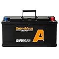 Enerakkus 12V 100Ah Lifepo4 Battery, 8000 Deep Cycles Lithium Battery 100A BMS, 12V Lithium Battery für Wohnmobil Solar RV Camper Marine Trolling Motor, Built-in BMS.Support in Serie/Parallel