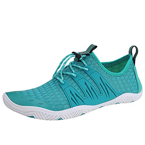 Image of MAYZERO Water Shoes Men Women Swim Surf Shoes Beach Pool Shoes Wide Toe Hiking Aqua Shoes Winter House Slippers