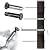 Muzata 10Set Black Cable Railing kit Invisible Swageless 1/8" Turnbuckle Tensioner Terminal Hidden Flat Head for 2"-6" Wood Metal Post Deck Stairs BlackCool System CB05,CL1 CV1 CV2
