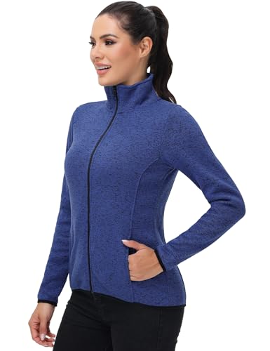 COZZYON Women Fleece Zip Up Jacket Light Sweater Jacket2