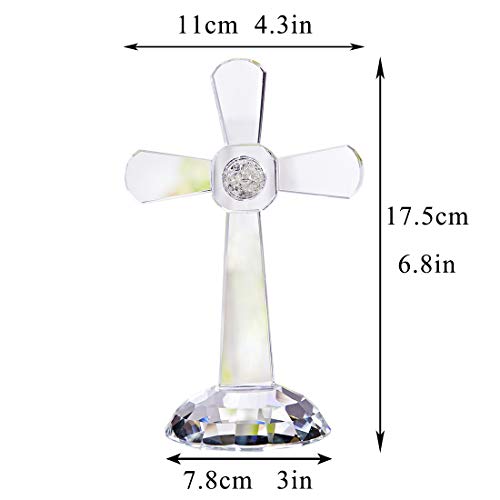 Cruz de cristal decorativa ideal para regalar en ocasiones especiales 3