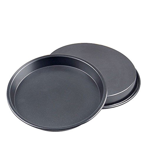 Kslong 2pcs Metal Pizza Plate For Oven Round Bake model Pizza Shop Diy