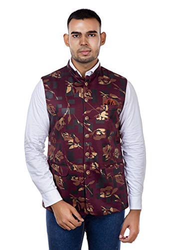 Looks Plus Men's Fashion Waistcoat Nehru Styled KH-1704. Lk PL-picture-53