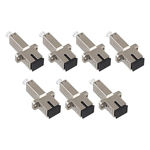 Moocci 7 Pcs LC to SC Adapter (Female to Female) Fiber Optic Connector Single Mode UPC Simplex Fiber Optic Extender 1PC Fiber Couplers/Flange