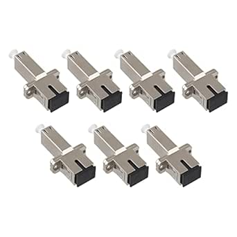 Ez-fit LC To LC Simplex Single Mode Fiber Optic Adapters - 6 Pack Blue