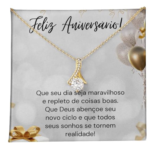 Colar feminino com mensagem