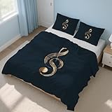 Funda Nórdica Música: La funda nórdica incluye una capa edredon de 200 x 200 cm y dos funda de almohada de 50 x 75 cm (no incluye edredón)