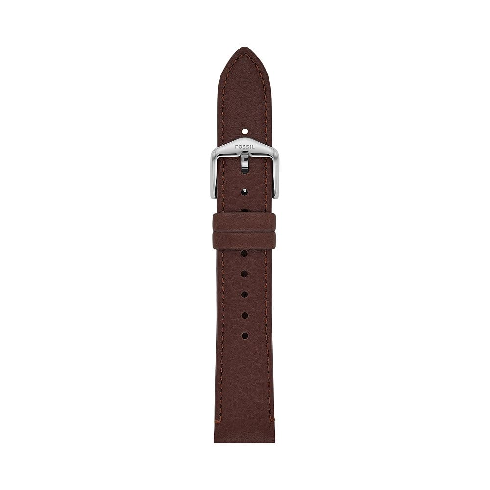 FOSSIL Women's 18 mm LiteHide Brown Leather Watch Strap S181507, Brown, 18 mm, Casual
