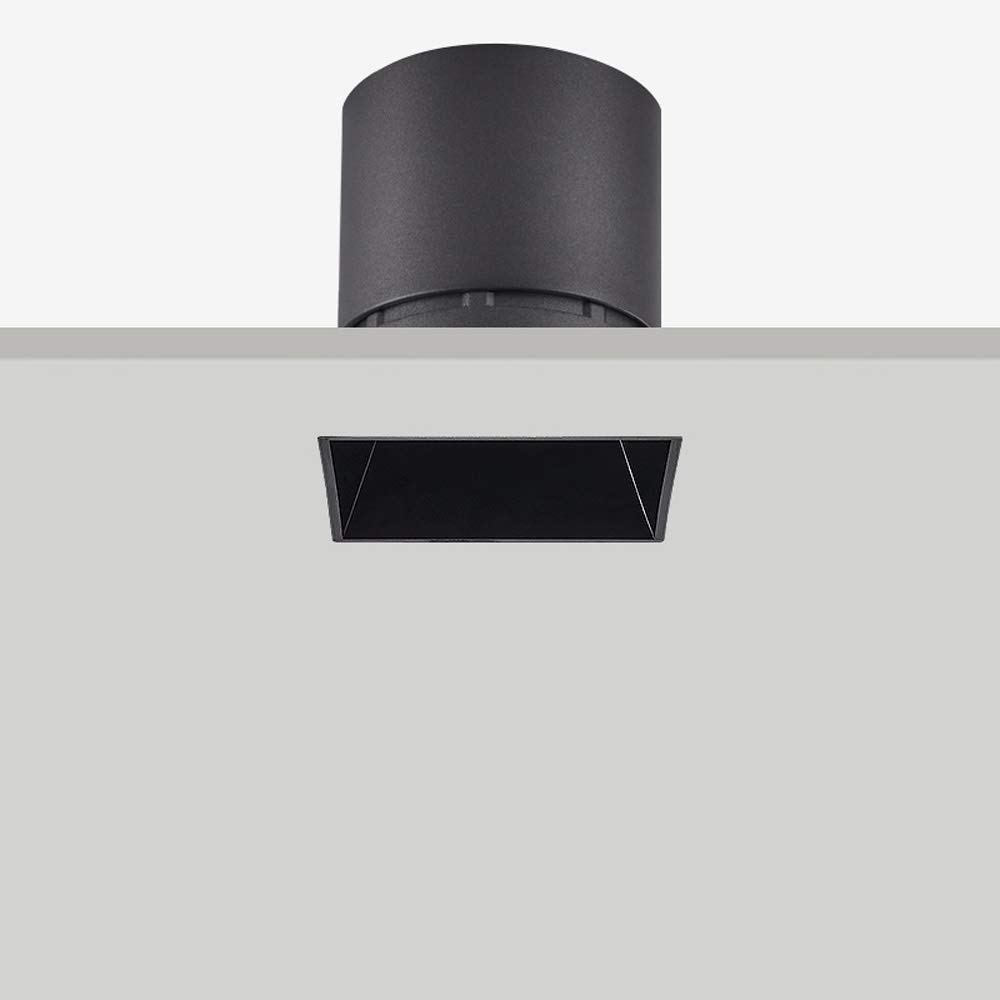 Foco Led Empotrable Cuadrado Duradero, sin Costuras, Rejilla de Techo Empotrada, Cri95, Luz de Techo de Aluminio de Alto Color, 6000 K, 12 W/3000K/8W