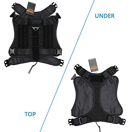 Excellent Elite Spanker Tactical Dog Harness Military Dog Harness Working Dog Vest Molle Adjustable Training Vest Patrol K9 Harness Large With Handle(Black-L) #TOP3