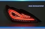 NA Factory Manufacturer LED Tail Lamp Rear Lights for Hyundai Genesis Coupe with Running/Sequential Signal Reverse DRL (Red)