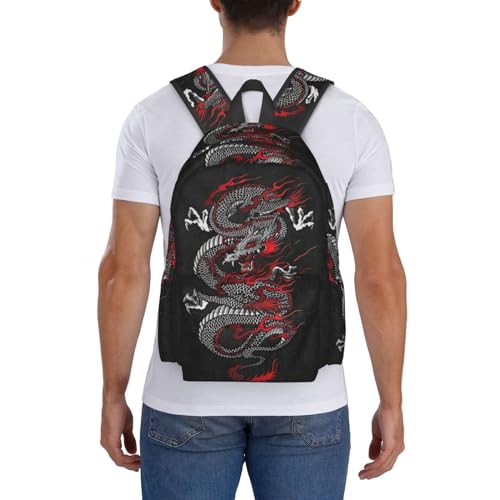 Cute Cool Red Dragon Laptop Backpack Purse for Women Men Travel Bag Casual Daypack with Multiple Pockets Backpack3