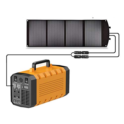 500W Portable Power Station with Solar Panel,Power Generator Supply for Home Outdoors Car Camping Power Outages Emergency (Size : C)