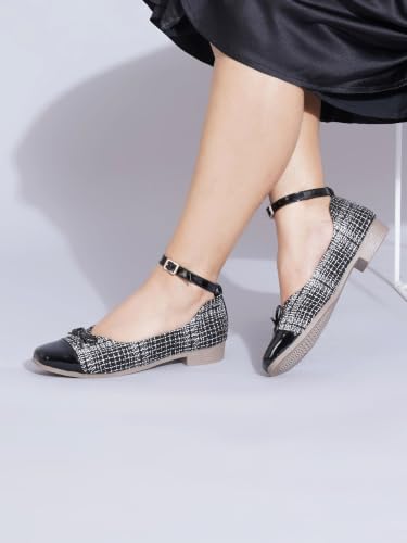 Image of TRYME Women's Slingback Ballet Flats | Closed Toe Casual Ballerina Shoes with Adjustable Strap, Cushioned Insole, Elegant Office Fashion Footwear