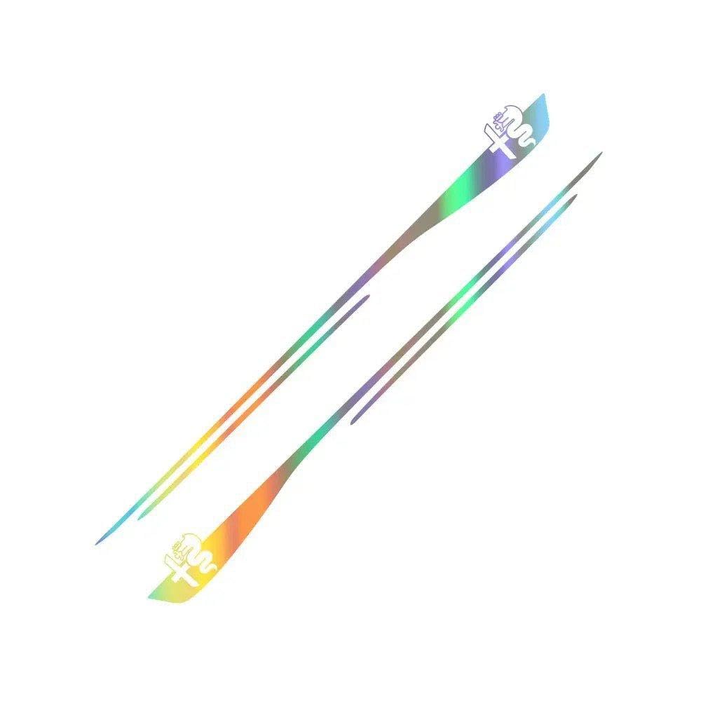 Dabhuoc Colorful Laser Car Door Side Stickers Tuning Auto Accessories Vinyl Decal(Colorful Laser)