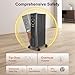 hykolity Electric Oil Filled Radiator, 1500W Portable Full Room Radiant Space Heater with Adjustable Thermostat, Remote, Led Display, Child Lock, Overheat & Tip-Over Protection, 24H Timer, Grey