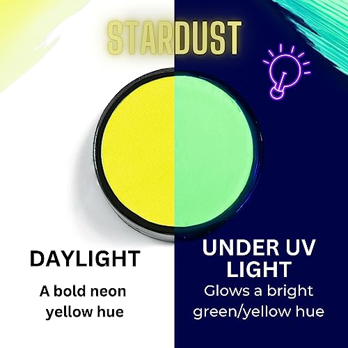 Image of Mehron Paradise FX UV Neon Glow - Neon UV Stardust 1.4 oz | Water Activated Black Light UV Paint for Raves, Costumes, SFX, Halloween, Stage, Theater & Cosplay