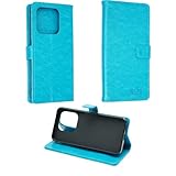 caseroxx Bookstyle Handytasche für Emporia SMART.6lite / E6.lite in türkis – Klapphülle mit Kreditkartenfächern, Magnetverschluss, Standfunktion und R&umschutz für Bildschirm & Gehäuse