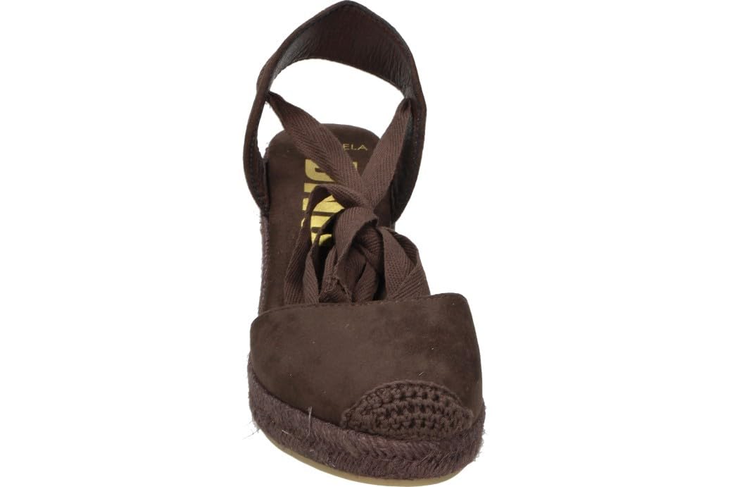 DANGELA Alpargatas con Cuña para Mujer – Yutes de Esparto – Esparteñas con Cintas – Espadrilles con Cuña Alta y Cómoda – con Plataforma – Estilosas y Versátiles – Moda - Modelo DHA30670
