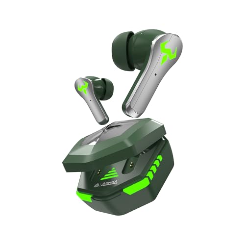 Image of AROMA NB126 Axis Upto 50 Hours Playtime* Fast Charging RGB 45Ms Latency True Wireless Bluetooth v5.4 Gaming Earbuds
