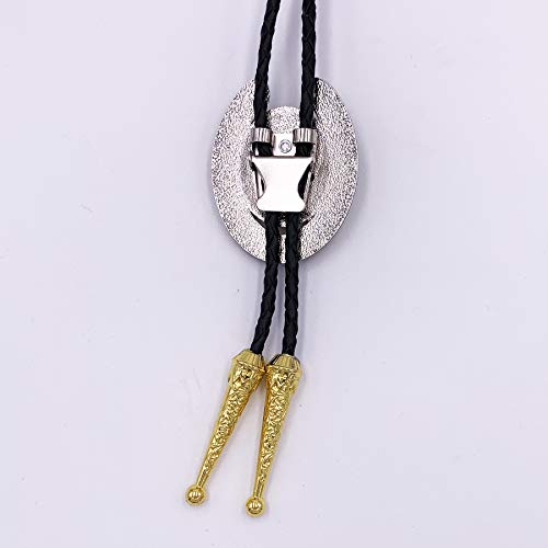 Selovo Genuine Leather Western Cowboy Lucky Longhorn Bull Horseshoe Bolo Tie For Men Native American #TOP3