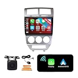 ZERTRAN 4G 64G Android Car Stereo FM Radio Carplay Android Auto 10.1' Touchscreen Headunit Media Player with Backup Camera for Dodge Caliber 2007-2010