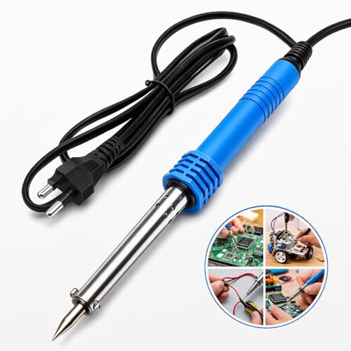 Image of Electric Soldering Iron 60W- 220V | Electric Welding Solder, Fast Heating Repair Tool with Hot Melt Feature | Ideal for Electronics, PCB, DIY Projects & Home Repairs