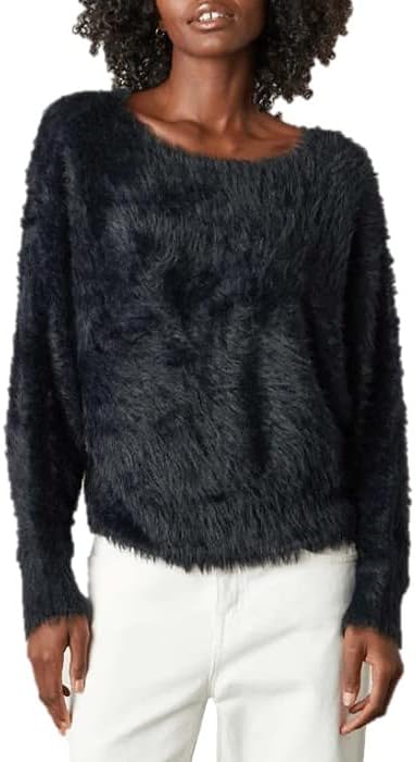 Velvet by Graham & Spencer Women's Betty Feather Yarn Crewneck Sweate