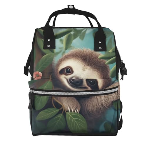 QGGHNISD Faultier Mumienrucksack Wickeltasche