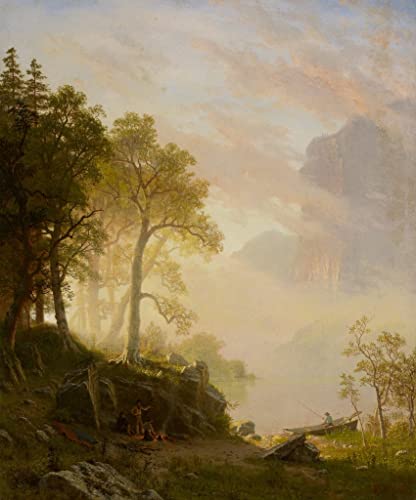 Poster La rivière Merced à Yosemite tableau sur toile sans cadre pour décoration salon 58x90 cm