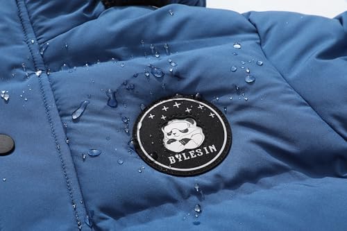 Kids Boy's Waterproof Puffer Cotton Jacket Warm Fleece Lined Down Coat Thick Hooded Winter Coat4