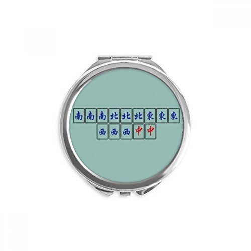 Miroir mahjong de poche contre les traces de maquillage en voyage