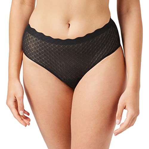 Preisvergleich Produktbild sloggi Damen ZERO Feel Lace High Waist Brief Slip, Black, L