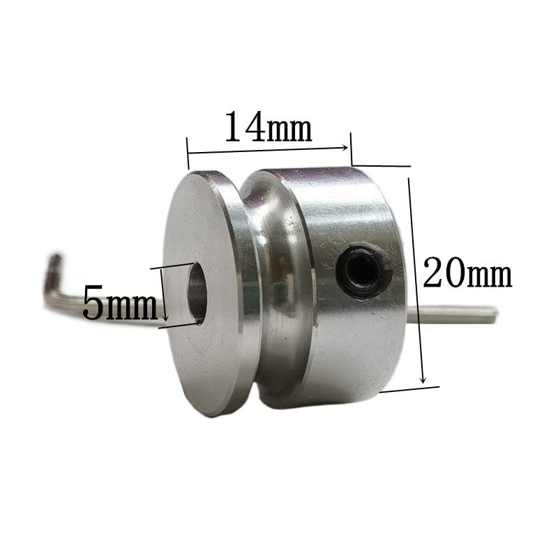 Aluminum Single Groove Pulley for 4mm Round Belt - Durable Motor Drive Wheel (OD20/30/40/50mm) - 1PC O Pulley(OD40x6mm)