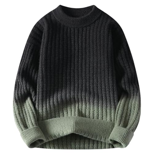 Jersey de manga larga para hombre con punto trenzado premium texturizado para invierno