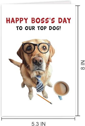 Cute Dog Boss Day Card, Funny Doggy Boss Day Card for Men Women, Boss Day Gifts, Happy Boss's Day Card, Thanks Card for Dog Lover Boss, Gift From Employees, Card For Boss Lady Boss - image 7