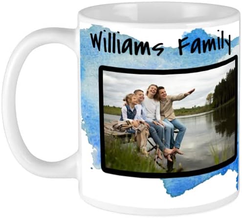 Custom Mug - Personalized Coffee Mug - Custom Cup with Pictures, Names, Text, Photos, Logos - 11, 15, and 20 oz with Color Options (Watercolor (2 Images)) - Image 2