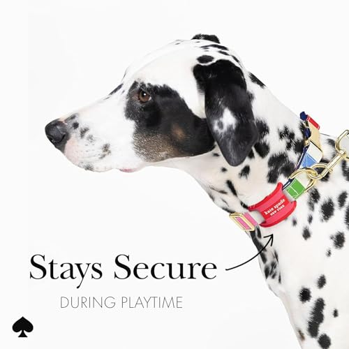 Image of kate spade new york AirTag Dog Collar Holder - Seaside Stripe